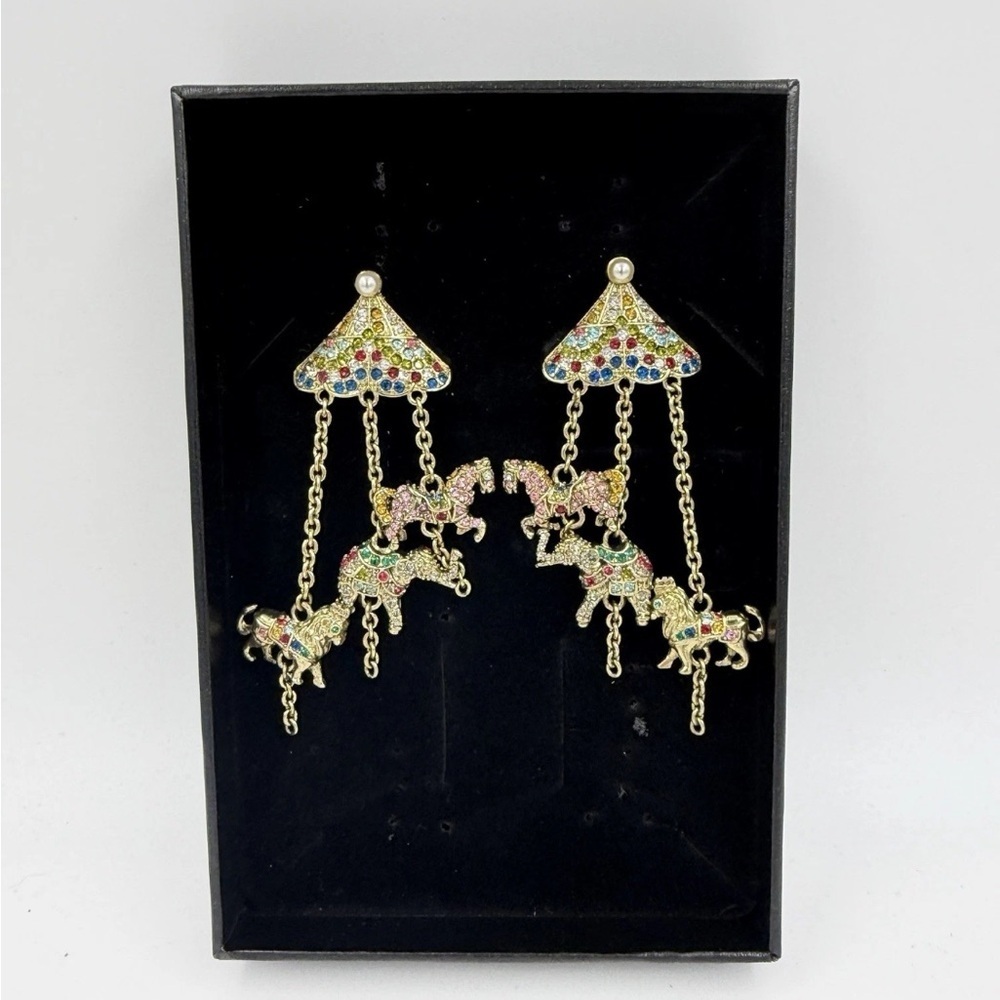 Heidi Daus Colorful Swarovski Crystal Carousel Earrings